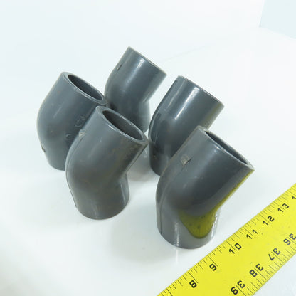 Colonial 1-1/2" Socket 45° Degree SCH 80 PVC Elbow Lot Of 5