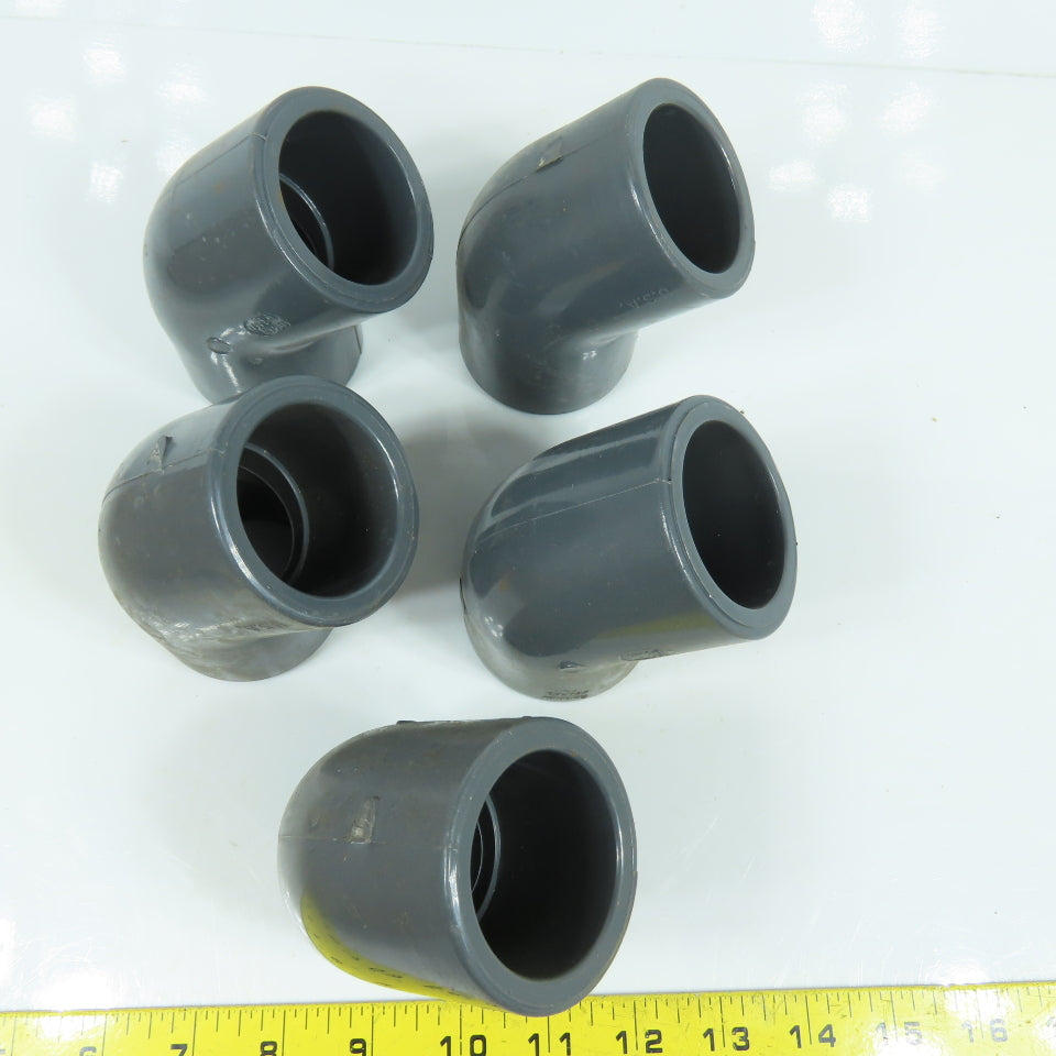 Colonial 1-1/2" Socket 45° Degree SCH 80 PVC Elbow Lot Of 5
