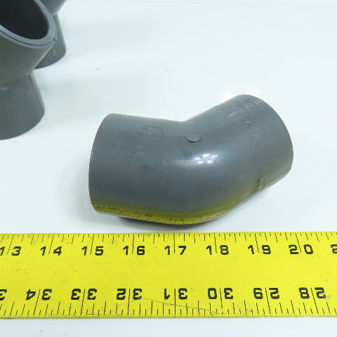 Colonial 1-1/2" Socket 45° Degree SCH 80 PVC Elbow Lot Of 5