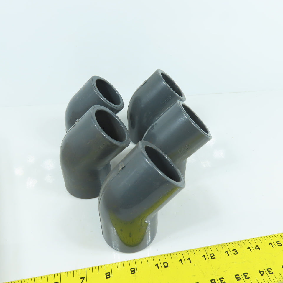 Colonial 1-1/2" Socket 45° Degree SCH 80 PVC Elbow Lot Of 5