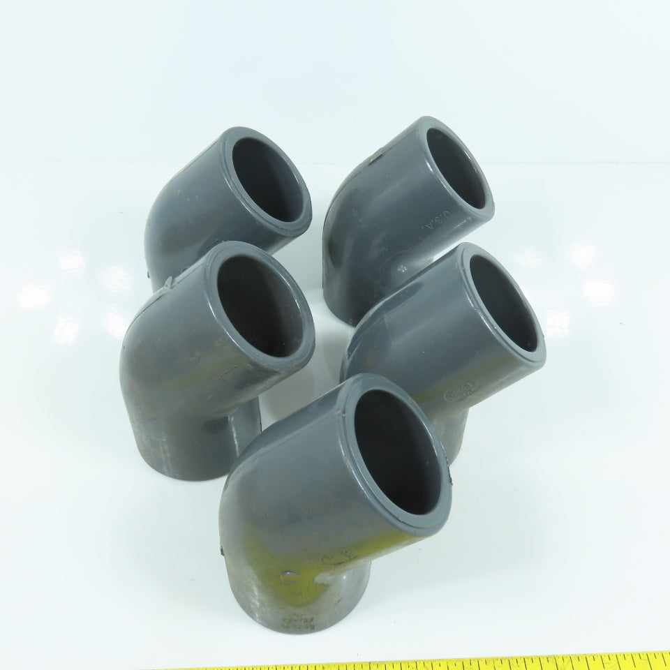 Colonial 1-1/2" Socket 45° Degree SCH 80 PVC Elbow Lot Of 5