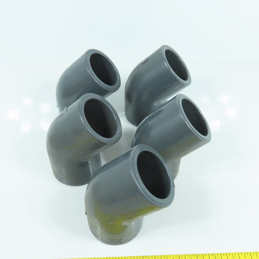 Colonial 1-1/2" Socket 45° Degree SCH 80 PVC Elbow Lot Of 5