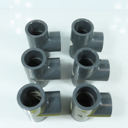 Colonial 1-1/4" x 1-1/4" x 1-1/4" Socket SCH 80 PVC Tee Lot Of 6
