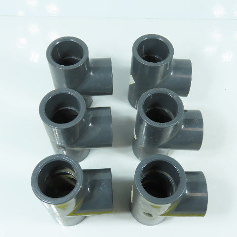 Colonial 1-1/4" x 1-1/4" x 1-1/4" Socket SCH 80 PVC Tee Lot Of 6