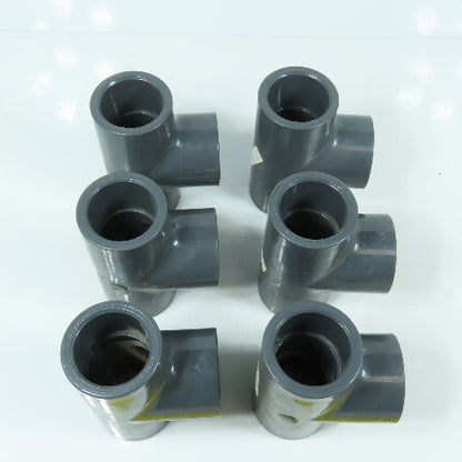 Colonial 1-1/4" x 1-1/4" x 1-1/4" Socket SCH 80 PVC Tee Lot Of 6