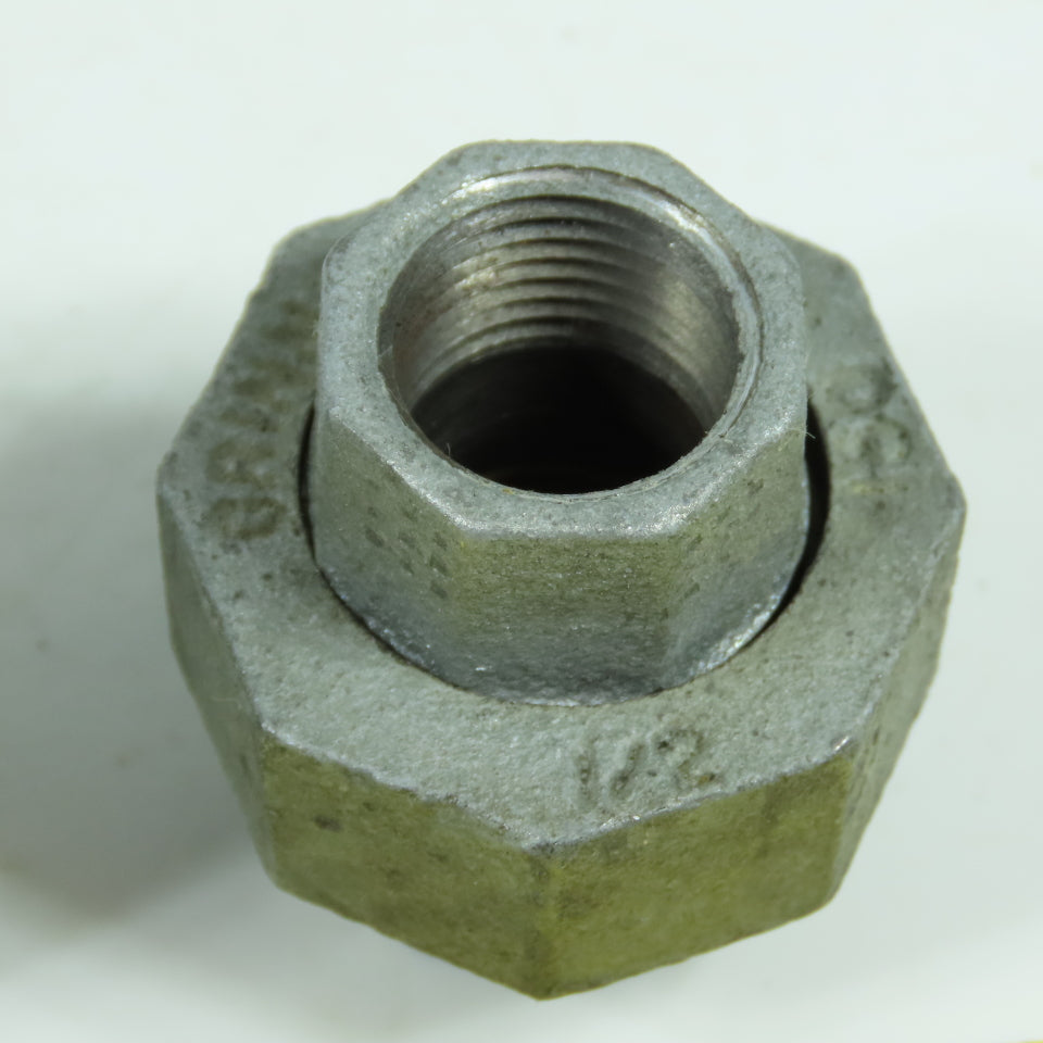 Grinnell 1/2" x 1/2" Galvanized Iron Pipe Union Lot Of 3