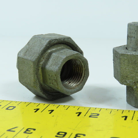 Grinnell 1/2" x 1/2" Galvanized Iron Pipe Union Lot Of 3
