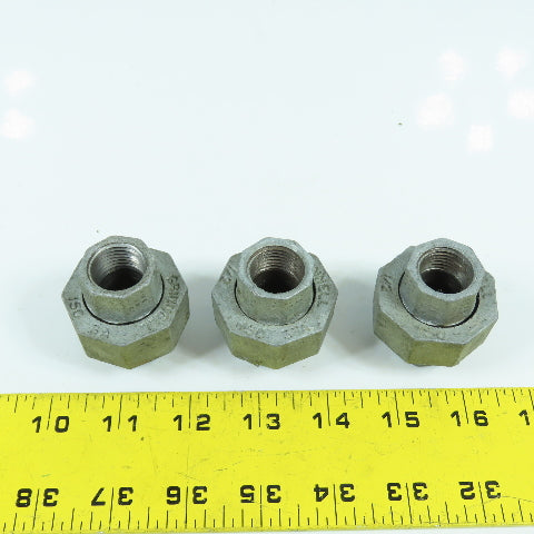 Grinnell 1/2" x 1/2" Galvanized Iron Pipe Union Lot Of 3