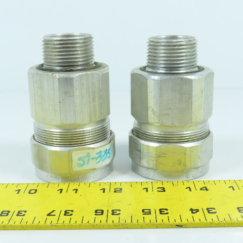 Emerson JMC100138 1" Metal Cable Connector Type 4 Lot Of 2