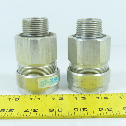 Emerson JMC100138 1" Metal Cable Connector Type 4 Lot Of 2