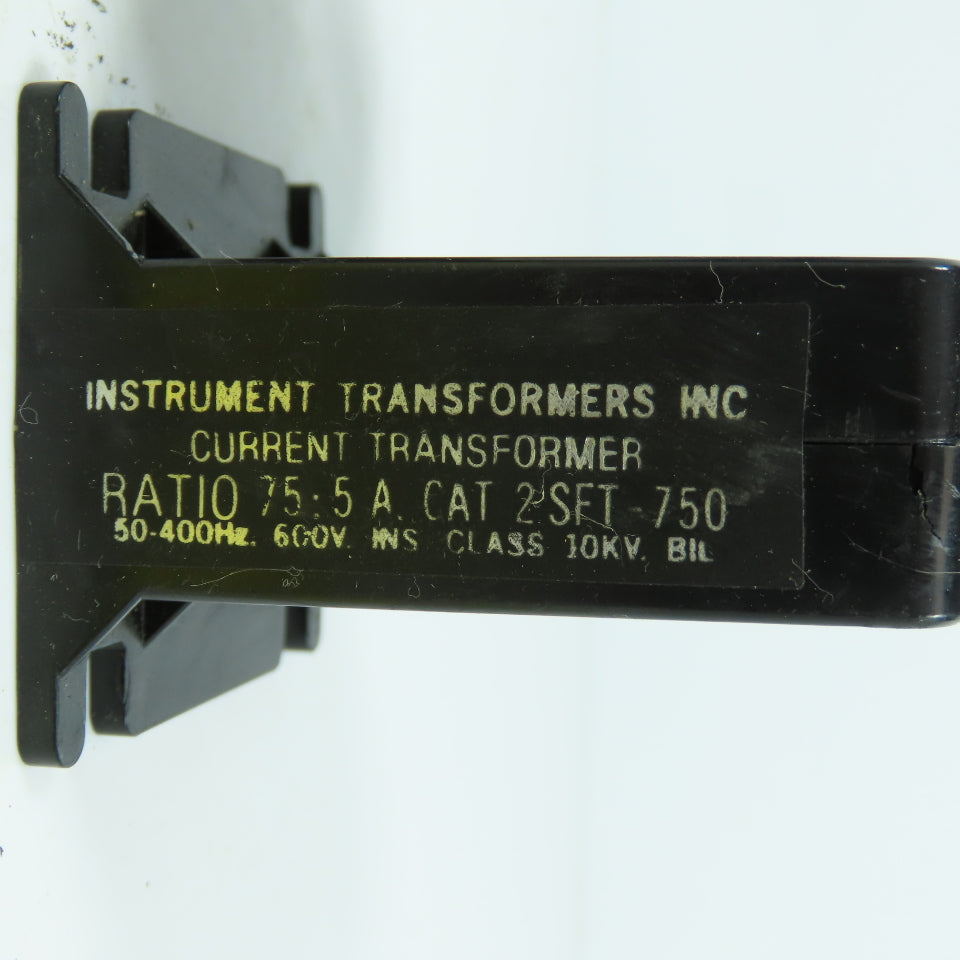 Instrument 2SFT-750 Ratio 75:5 Current Transformer 50-400HZ 600V Lot Of 2