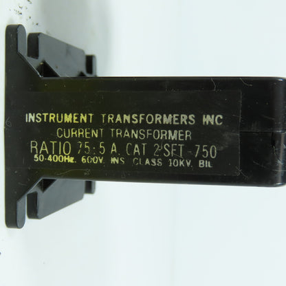 Instrument 2SFT-750 Ratio 75:5 Current Transformer 50-400HZ 600V Lot Of 2