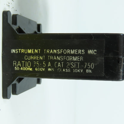 Instrument 2SFT-750 Ratio 75:5 Current Transformer 50-400HZ 600V Lot Of 2