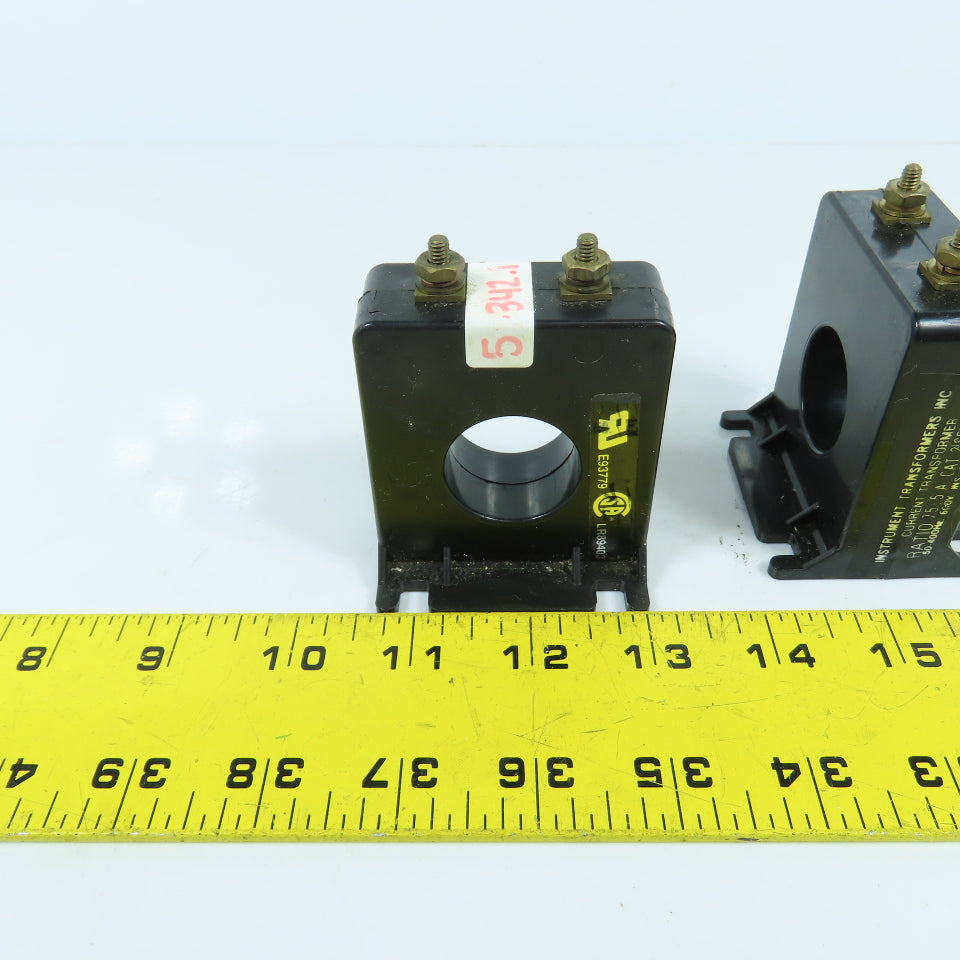 Instrument 2SFT-750 Ratio 75:5 Current Transformer 50-400HZ 600V Lot Of 2