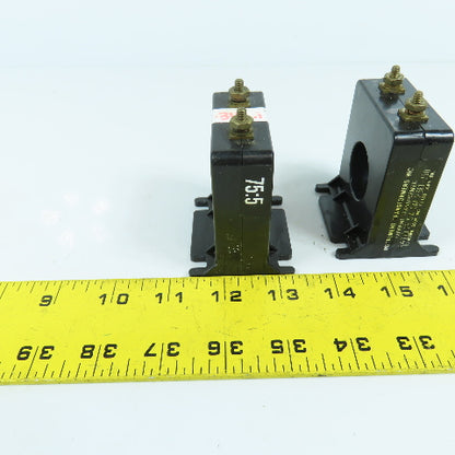 Instrument 2SFT-750 Ratio 75:5 Current Transformer 50-400HZ 600V Lot Of 2