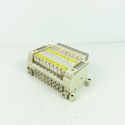 SMC 9-Slot Pneumatic Valve Manifold Bank (8)VQ1101N-51 (1)VQ1201N-51 0.7MPA 24VD