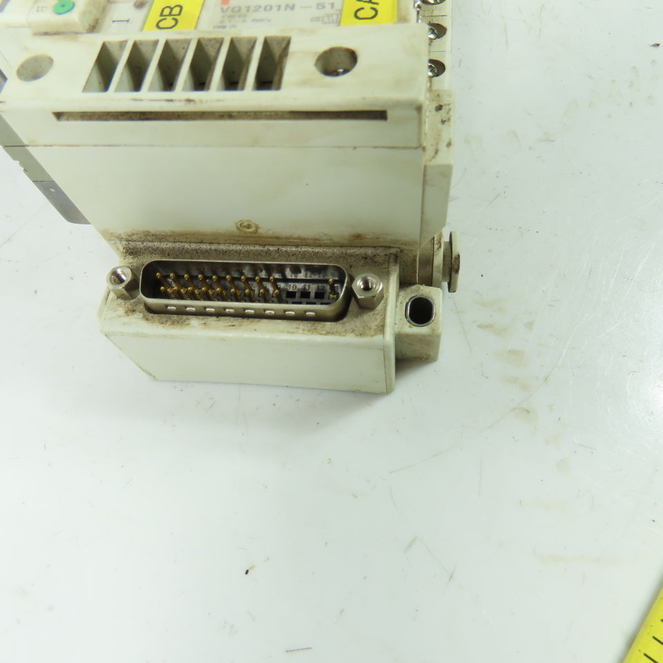 SMC 9-Slot Pneumatic Valve Manifold Bank (8)VQ1101N-51 (1)VQ1201N-51 0.7MPA 24VD