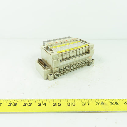 SMC 9-Slot Pneumatic Valve Manifold Bank (8)VQ1101N-51 (1)VQ1201N-51 0.7MPA 24VD