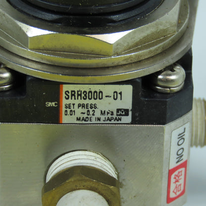 SMC SRH3000-01 Compressed Air Regulator Valve 0.01-0.2MPa 6mm Push Connect