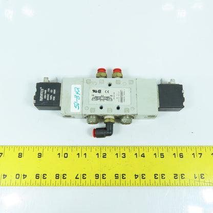 Numatics L22BB652B000061 5/3 Double Solenoid Valve 145PSIG 24VDC Coil 1/4"