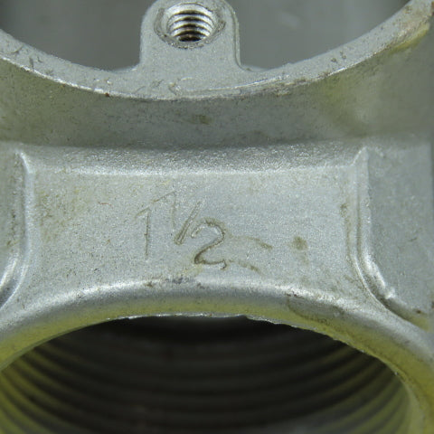 O-Z Gedney T-150A Conduit Outlet Aluminum Body Tee 1-1/2" (No Cover) Lot Of 2