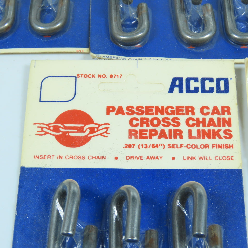 Acco 0717 13/64" Passenger Car Cross Tire Chain Repair Link Lot of 18 Packs of 6