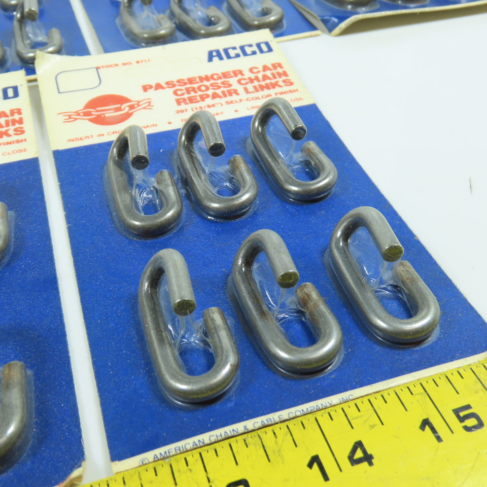 Acco 0717 13/64" Passenger Car Cross Tire Chain Repair Link Lot of 18 Packs of 6