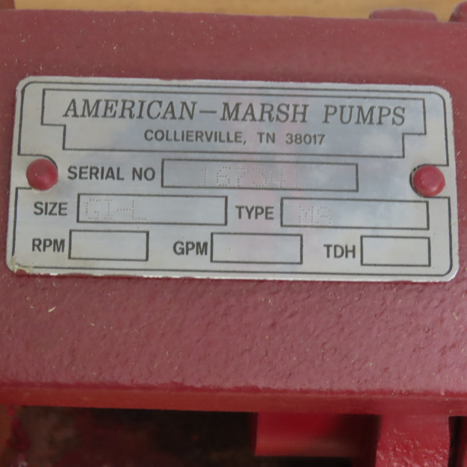 American Marsh 200-0211-642 Abrasive Liquids Internal Gear Pump 2" NPT