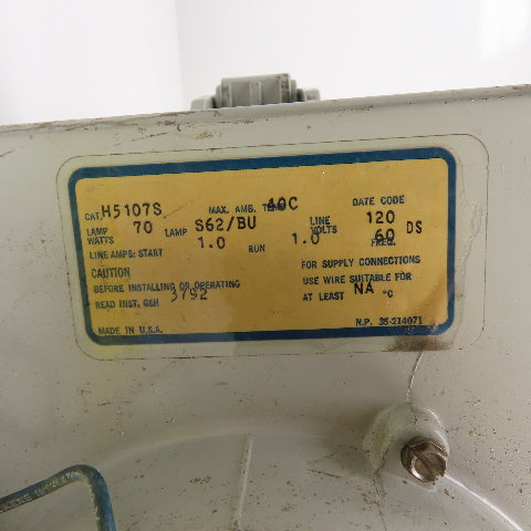General Electric H5107S006 70 Watt Light Ballast Fixture 120V