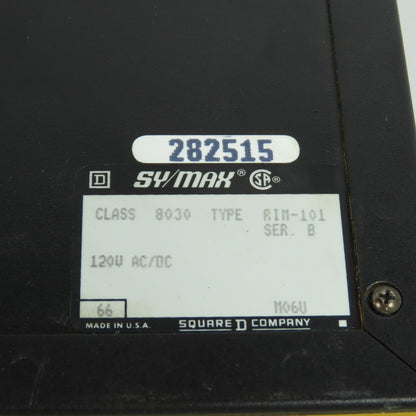 Square D RIM-101 Sy/Max Class 8030 120 VAC/DC Input Module Ser B