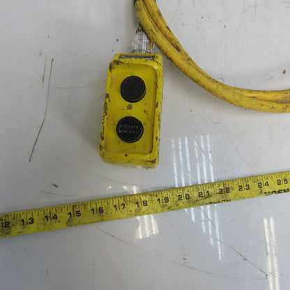 Square D BW93Y Hoist Pendant Station Control Wand W/10' Cord 3 Wire W/Ground