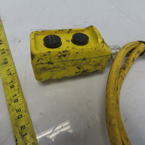 Square D BW93Y Hoist Pendant Station Control Wand W/10' Cord 3 Wire W/Ground