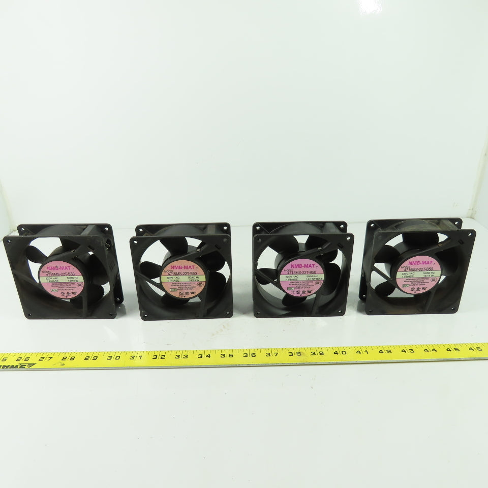 NMS 4715MS-22T-B50 Minebea Industrial Cabinet Cooling Fan 220V 1Ph Lot Of 4