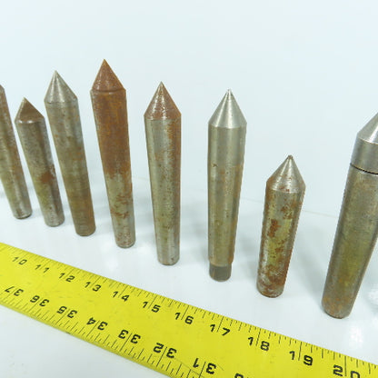 Morse Taper MT3 Misc. Used Lathe Dead Centers Lot Of 13