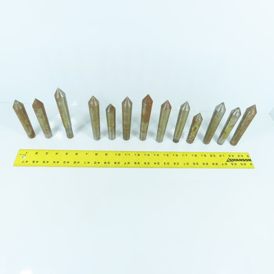 Morse Taper MT3 Misc. Used Lathe Dead Centers Lot Of 13