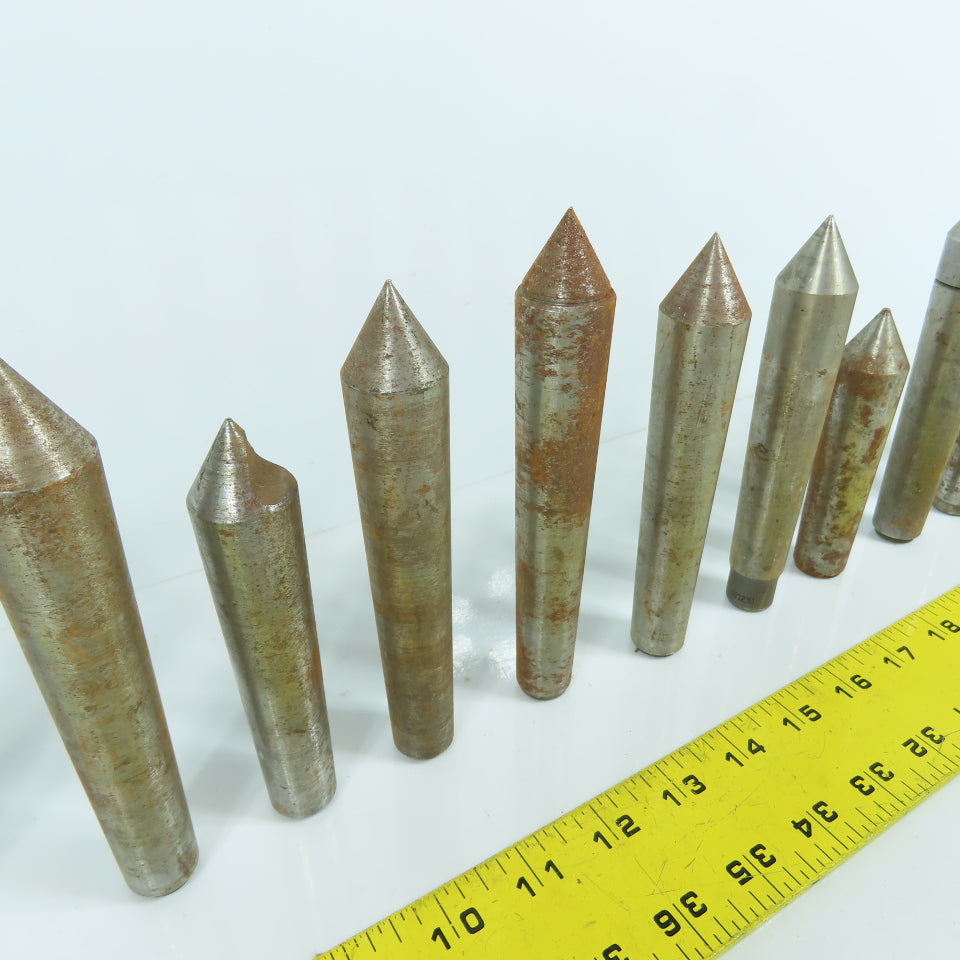Morse Taper MT3 Misc. Used Lathe Dead Centers Lot Of 13