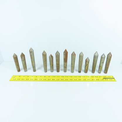Morse Taper MT3 Misc. Used Lathe Dead Centers Lot Of 13