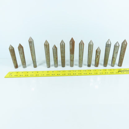 Morse Taper MT3 Misc. Used Lathe Dead Centers Lot Of 13