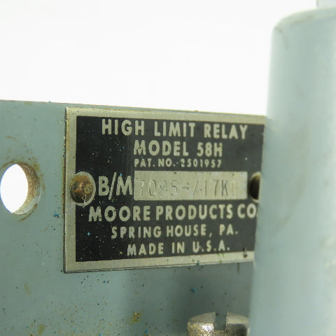 Moore 2501957 58H High Limit Relay 7095-/17KD