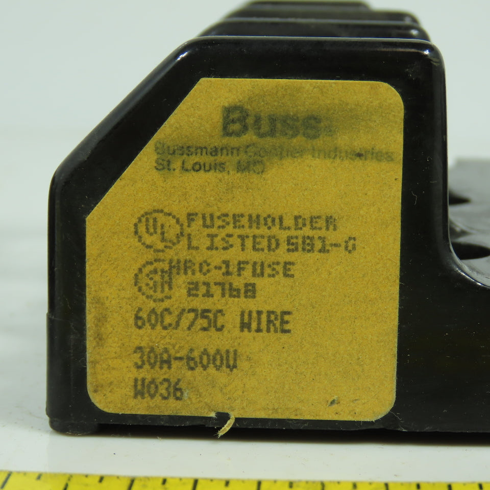 Buss H60030-3CR 30A 600V 3-Pole Fuse Holder Block Lot Of 2