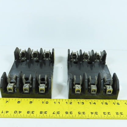 Buss H60030-3CR 30A 600V 3-Pole Fuse Holder Block Lot Of 2