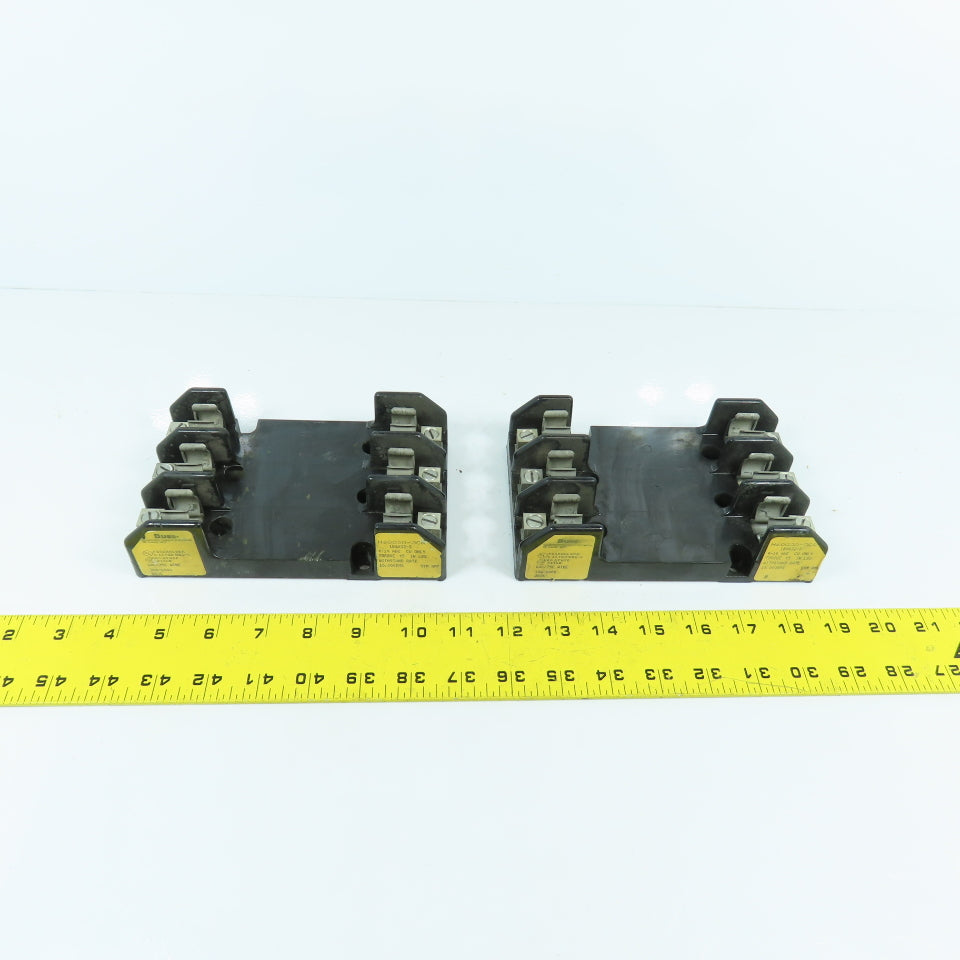 Buss H60030-3CR 30A 600V 3-Pole Fuse Holder Block Lot Of 2