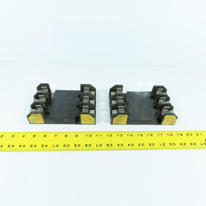 Buss H60030-3CR 30A 600V 3-Pole Fuse Holder Block Lot Of 2