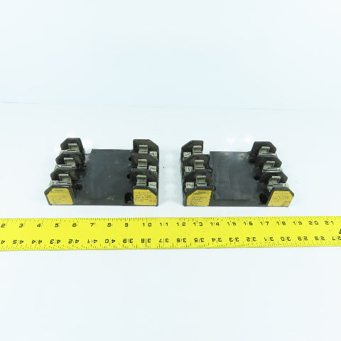 Buss H60030-3CR 30A 600V 3-Pole Fuse Holder Block Lot Of 2