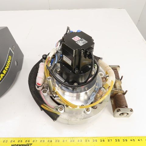 PVD Magnetron Magnetic Sputtering Head Assembly W/ Yaskawa SGMPH-04AAAGB01 Motor