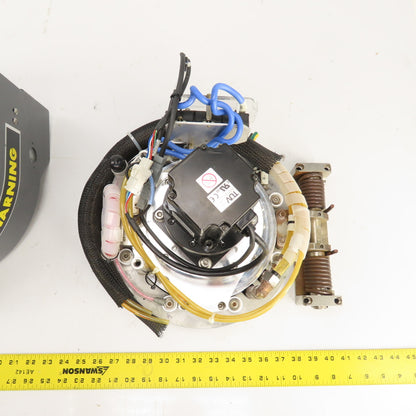 PVD Magnetron Magnetic Sputtering Head Assembly W/ Yaskawa SGMPH-04AAAGB01 Motor
