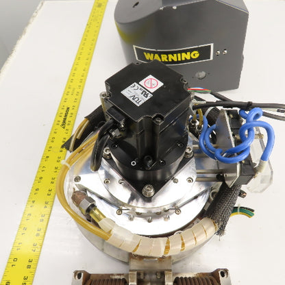 PVD Magnetron Magnetic Sputtering Head Assembly W/ Yaskawa SGMPH-04AAAGB01 Motor