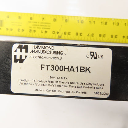 Hammond FT300HA1BK Rack Triple Cooling Fan Tray 120V 3A Lot of 2