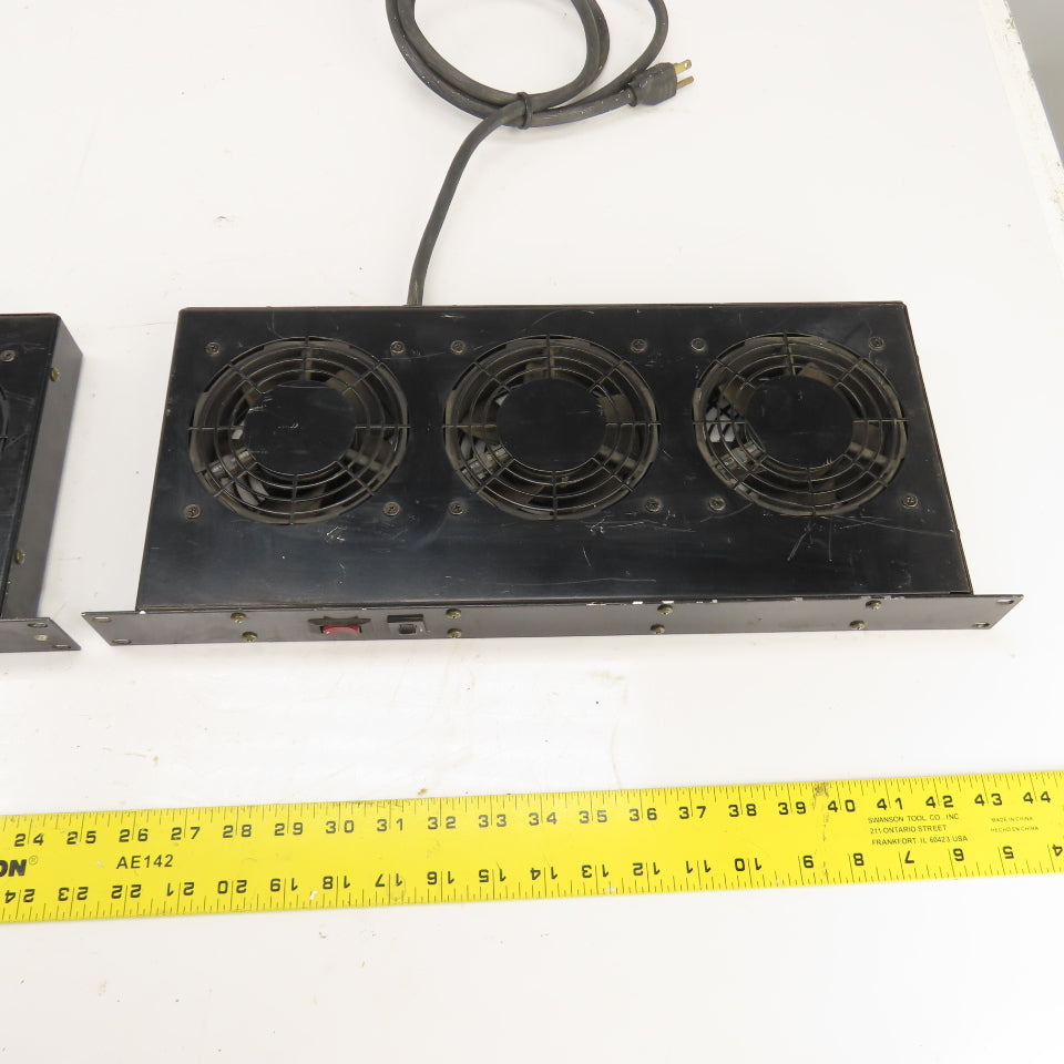 Hammond FT300HA1BK Rack Triple Cooling Fan Tray 120V 3A Lot of 2