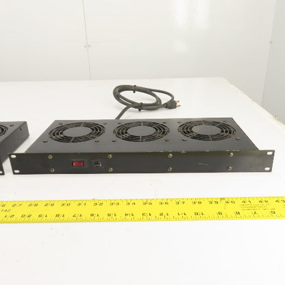 Hammond FT300HA1BK Rack Triple Cooling Fan Tray 120V 3A Lot of 2